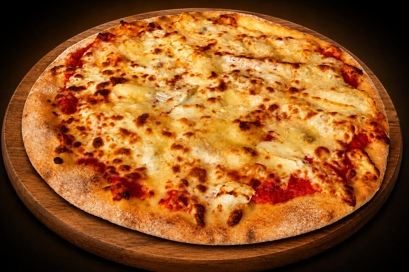 Pizza 5 Fromages de Casa Pizza à Venarey-les-Laumes, Époisses, Gorgonzola, chèvre, mozzarella et emmental